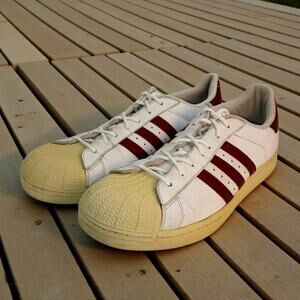ADIDAS ORIGINALS Men's Classic White & Maroon Casual Sneakers - Size: 12